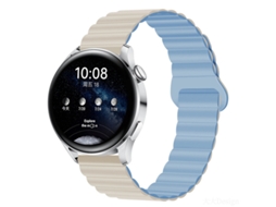 Bracelete Para Garmin Venu 2 Plus (20mm) Branco-azul Cuich