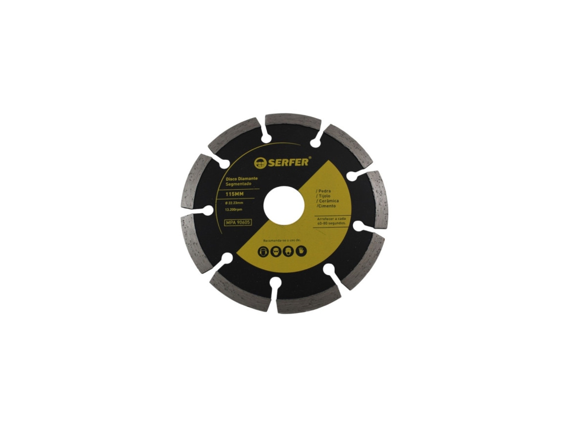 Disco Diamantado Segmentado Serfer Ø115mm