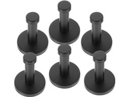 Ganchos De Parede Ibasenice, Suporte Para Pendurar Toalhas, Conjunto De 6 Peças, Multiuso, Em Aço Inoxidável Preto, Para