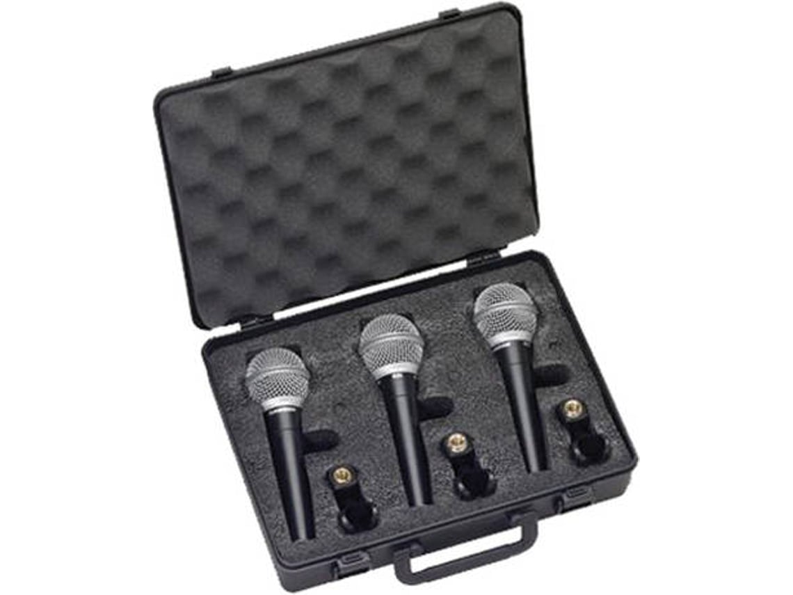Pack 3 Microfones Dinâmicos SAMSON R21 SW (Com Fio - Frequência: 80Hz-12kHz)