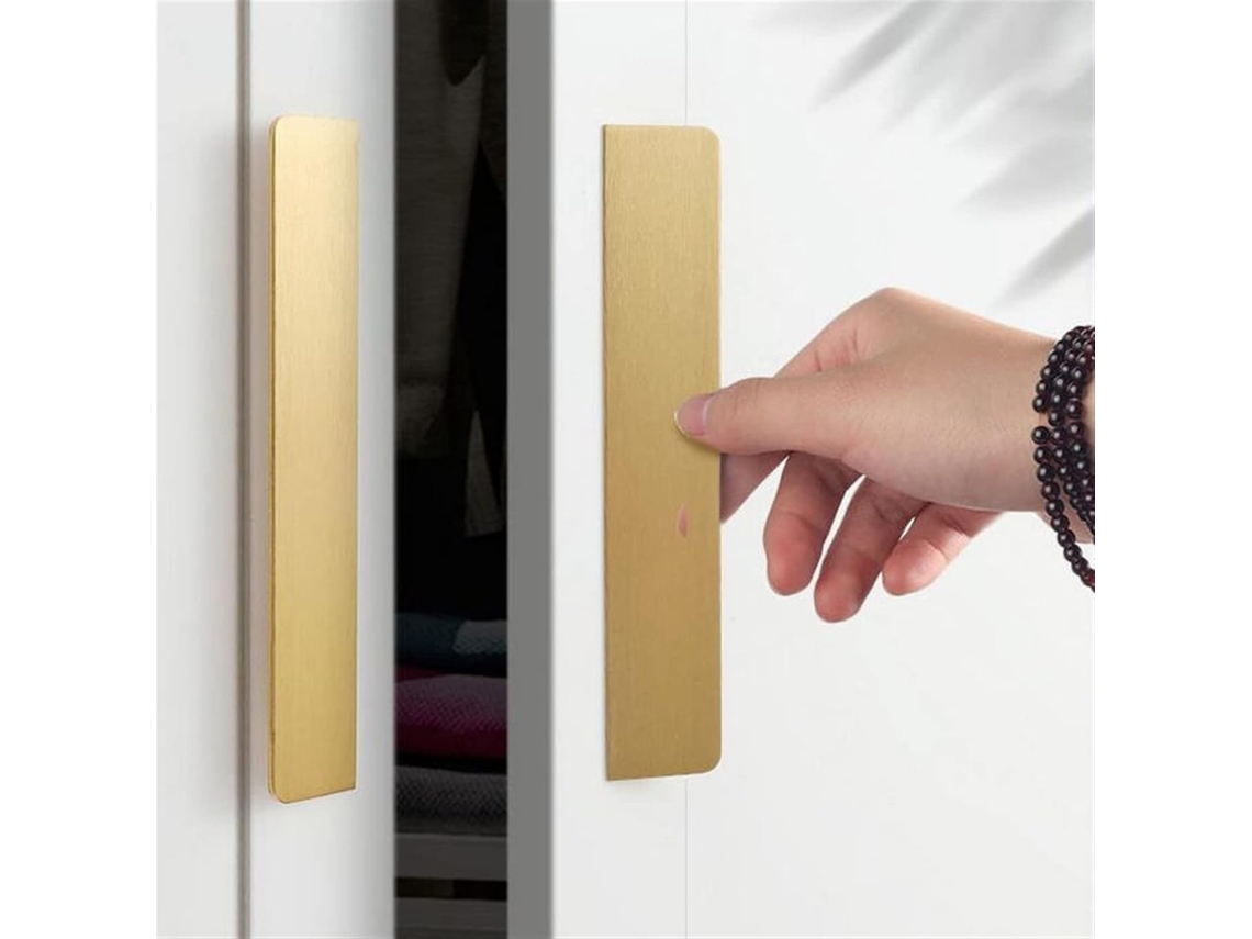 Puxador Moderno E Simples Em Cobre Puro Para Porta De Armário, Gaveta, Furo Único, Puxador De Luxo Em Latão Com Luz