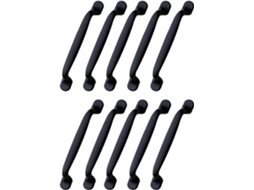 Conjunto de 10 Puxadores Pretos para Armários, 96 Mm BRILVIBERA