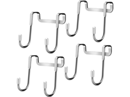 Conjunto De 4 Ganchos De Armazenamento Em Aço Inoxidável Em Formato De S Para Porta De Banheiro Ou