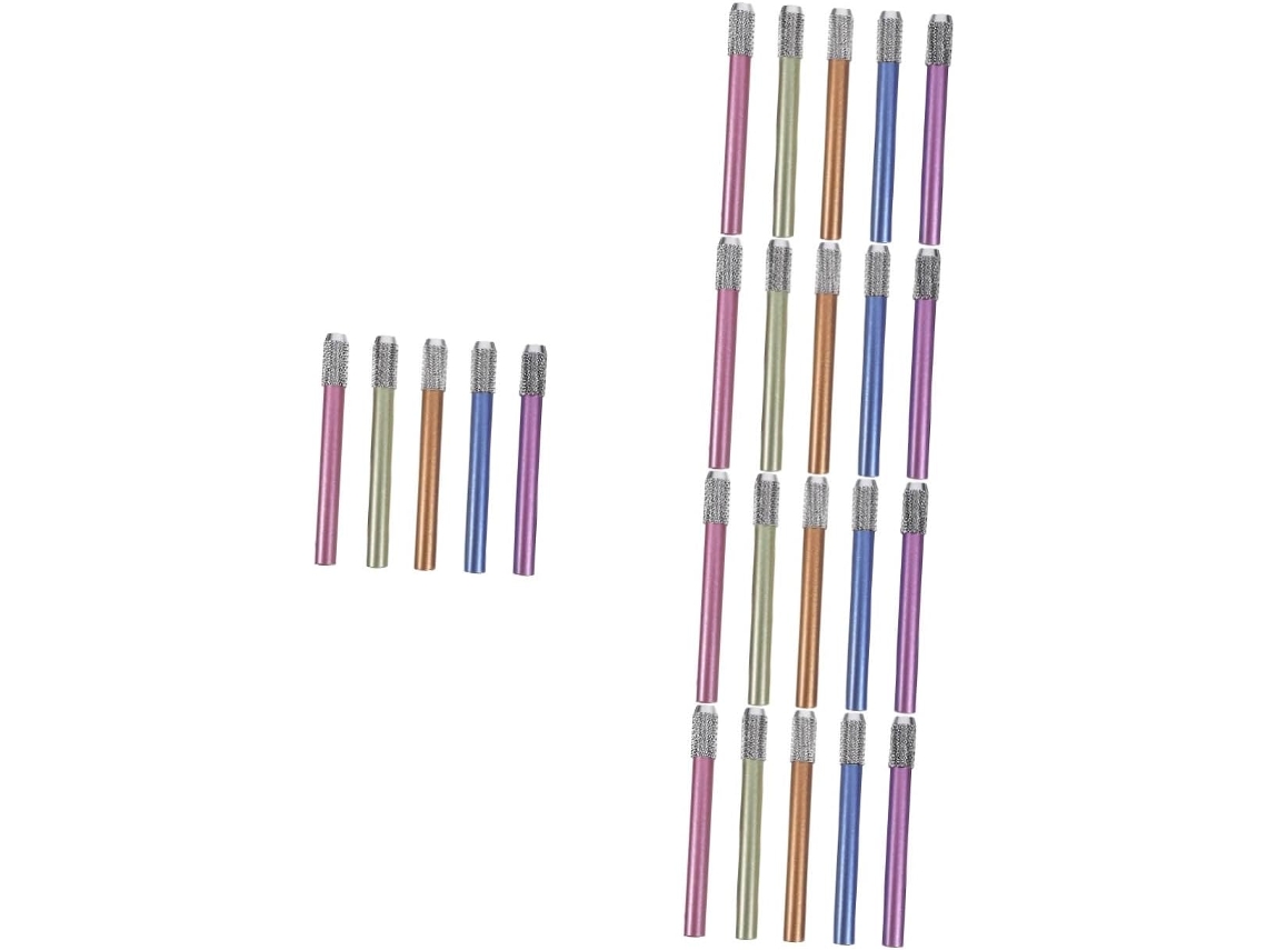 Sewacc 25-extensores De Lápis Metálicos Acessórios Portáteis Desenho Compatíveis Com