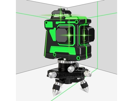 Cara Laser Nível 12 Linhas 3D Autonivelante 360 Super Poderoso Linha de Feixe de Laser Verde Cruz Horizontal OUTAD