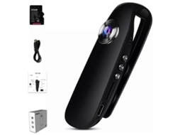 Mini Câmera Compacta de Segurança 1080p Full Hd, Câmera Corporal Portátil com Cartão de 32gb TAISHENGDA