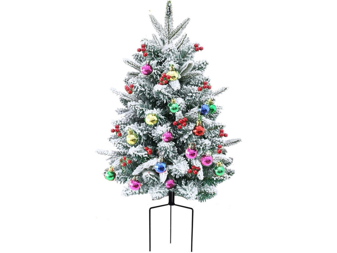 Árvore De Natal Artificial Com Suporte Nevado, 75 Cm