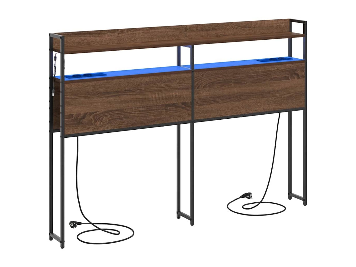 Cabeceira | Painel De Cama De Armazenamento Carvalho Castanho 150 Cm