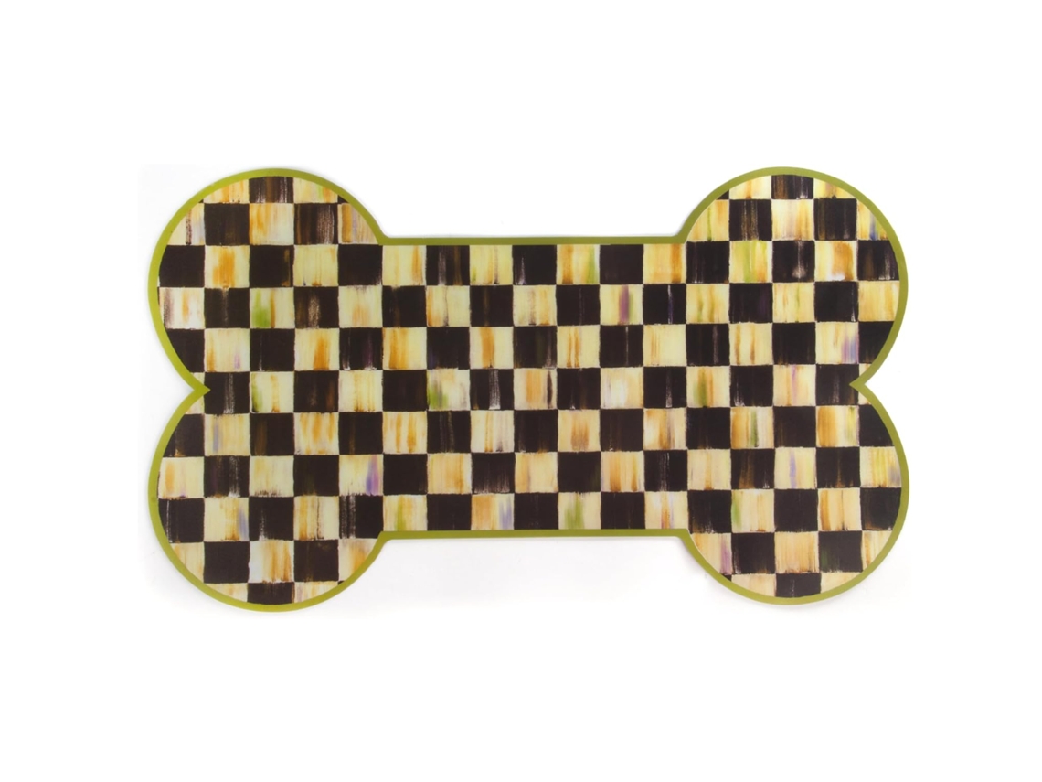 Porta copos para Cães e Gatos, Lindos Porta copos Xadrez Preto e Branco para Tigelas de Comida de Cães e Gatos AQUAFORGE