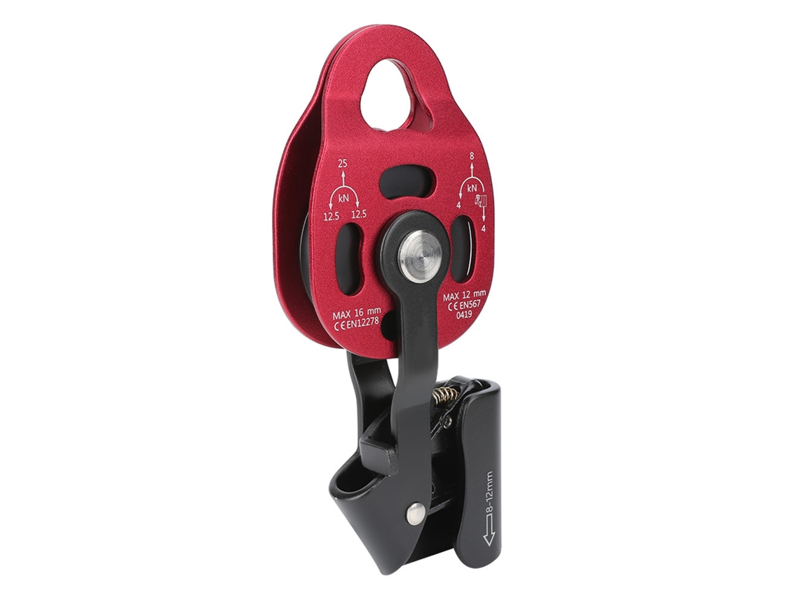 Rebe-polea Giratoria Sencilla Heavy Duty De Aluminio 4kn Para Corda 8-12mm Polea De Escalada