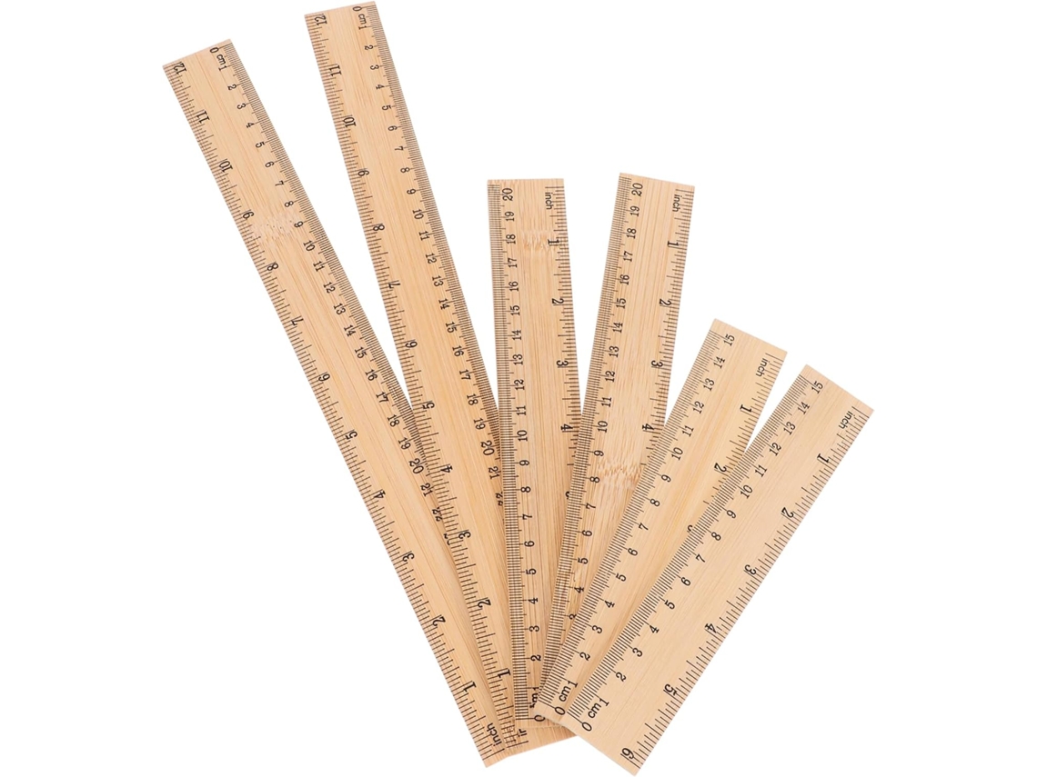 Conjunto De 6 Réguas Retas, Réguas Leves Para Uso Escolar E Doméstico