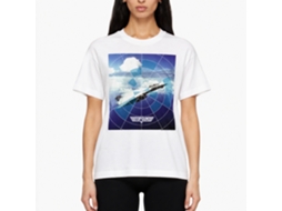Rockinstone Top Gun Movie Jet White Adult T-shirt Size:xxxl