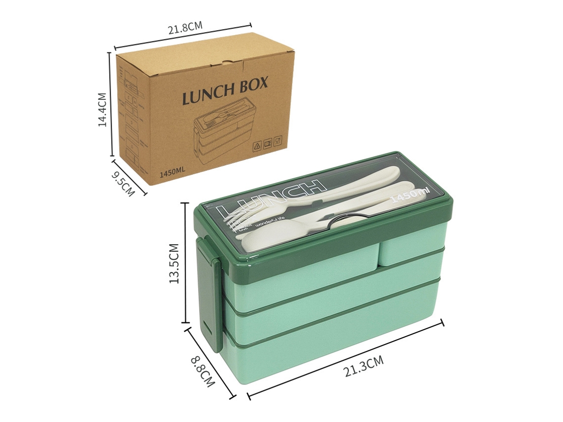 Lancheira Bento À Prova de Vazamentos para Adultos-Verde EVELTEK One size