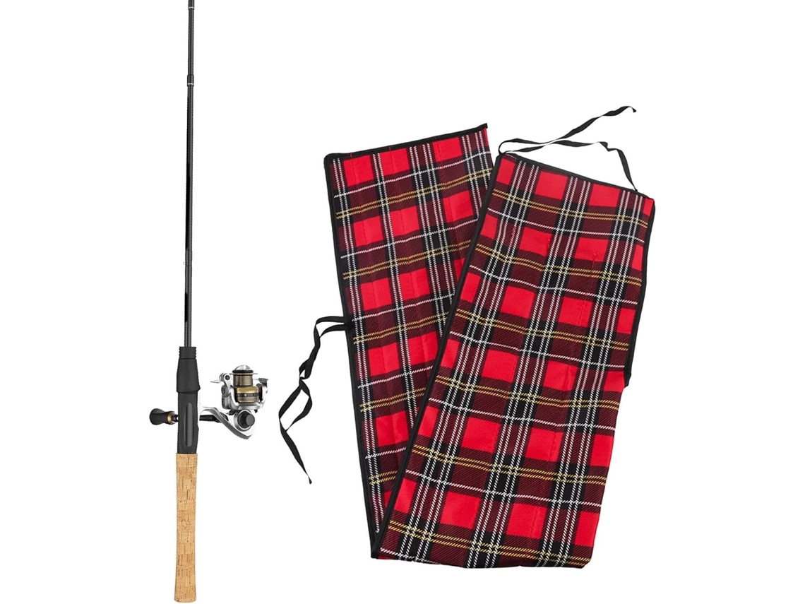 Bolsa Para Varas Pesca - Capa Protetora 4 Compartimentos Estojo 84 Centímetros Ideal Barco, Praia