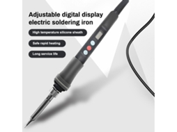 Ferro de soldar digital portátil inteligente de 90 W com visor e temperatura ajustável - Ferramentas de soldagem