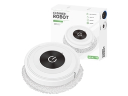 Robô Limpador De Piso Branco Com Rotação Simulando Limpeza Manual, Ultrafino 6,5cm, Botão One-touch E Baixo Ruído