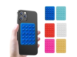 Conjunto De 6 Suportes Adesivos De Silicone Com Ventosa Para Capas De Celular, Compatíveis Com Iphone E Android. Acessórios Para Celular Com Função Mã