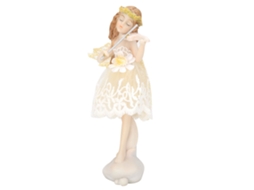 Ângel Violino Ornament Resina Artesanal Presente Decoração Casa