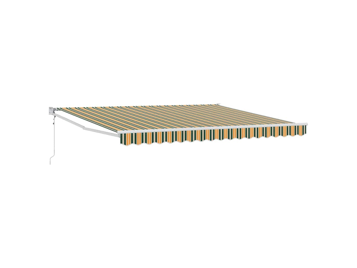 Conjunto 1 Toldo Retrátil Vidaxl Verde Tecido (400 × 300 Cm)