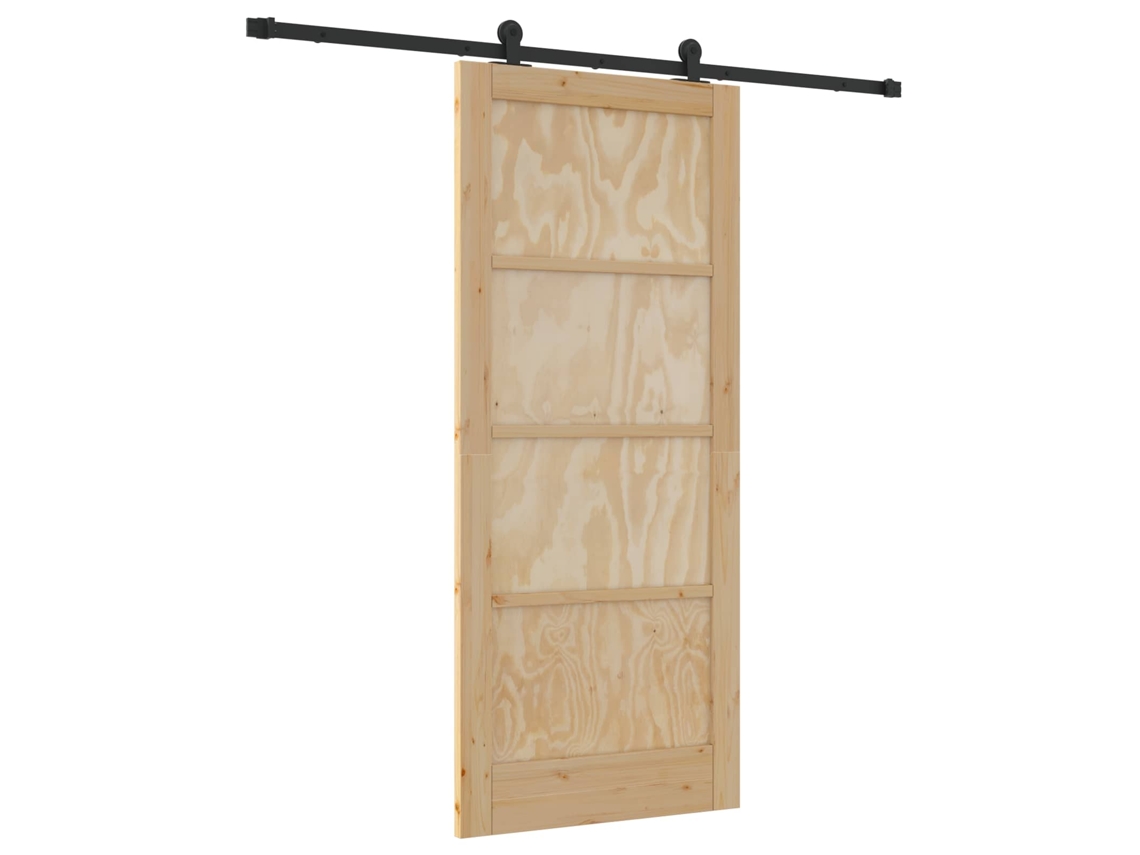 Vidaxl Porta Deslizante Natural E Preto 86 X 198,5 Cm