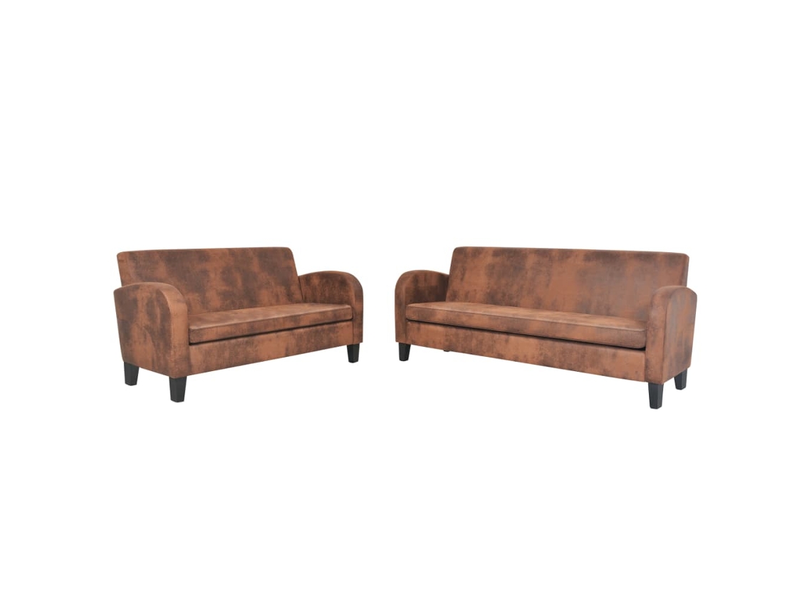 Sofa Set, Sofa Sets Vidaxl Marrom Couro Artificial (n/a)