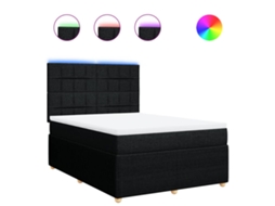 Box Spring Bed, Box Spring Beds Vidaxl Preto Tecido (140 X 200 Cm)