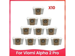Conjunto De 10 Sacos De Tecido Não Tecido Para Aspirador Robô Alpha 2 Pro