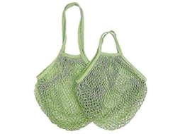 Conjunto De 2 Sacolas De Compras Reutilizáveis, Sacola Portátil De Malha Para Frutas E Verduras, Ecológica, Dobrável, Em Algodão, Ideal Para Compras.