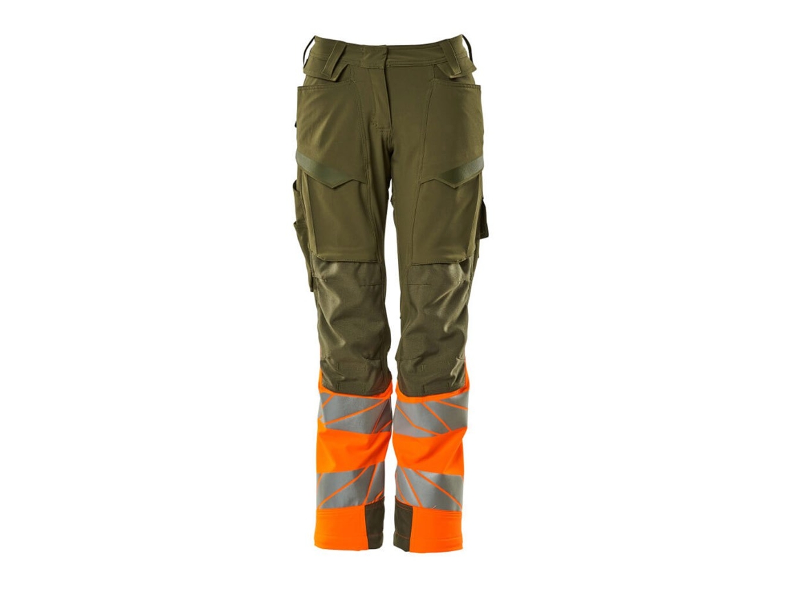 Calças Grandes Com Bolsos Para Joelheiras Accelerate Safe 19178 Verde 42 / 32 MASCOT