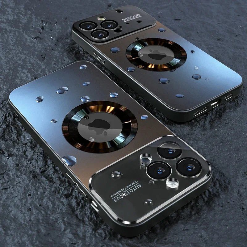 Capa Protetora Magnética Para Carregamento Sem Fio (iphone 16 Pro Preto) Com Câmera De Vidro.