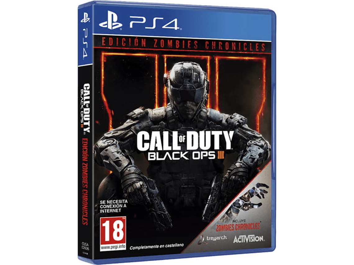 Jogo PS4 Call Of Duty: Black Ops III + Zombies Chronicles: Pack
