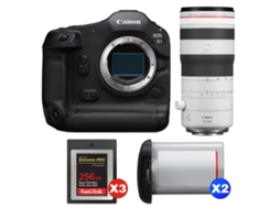 Eos R1 + Rf 70 200mm F/2.8 L Is Usm Z Branco + 3 Sandisk 256gb Extreme Pro Cfexpress Type B + 2 Canon Lp e19 + Ebook Pricedirect CANON
