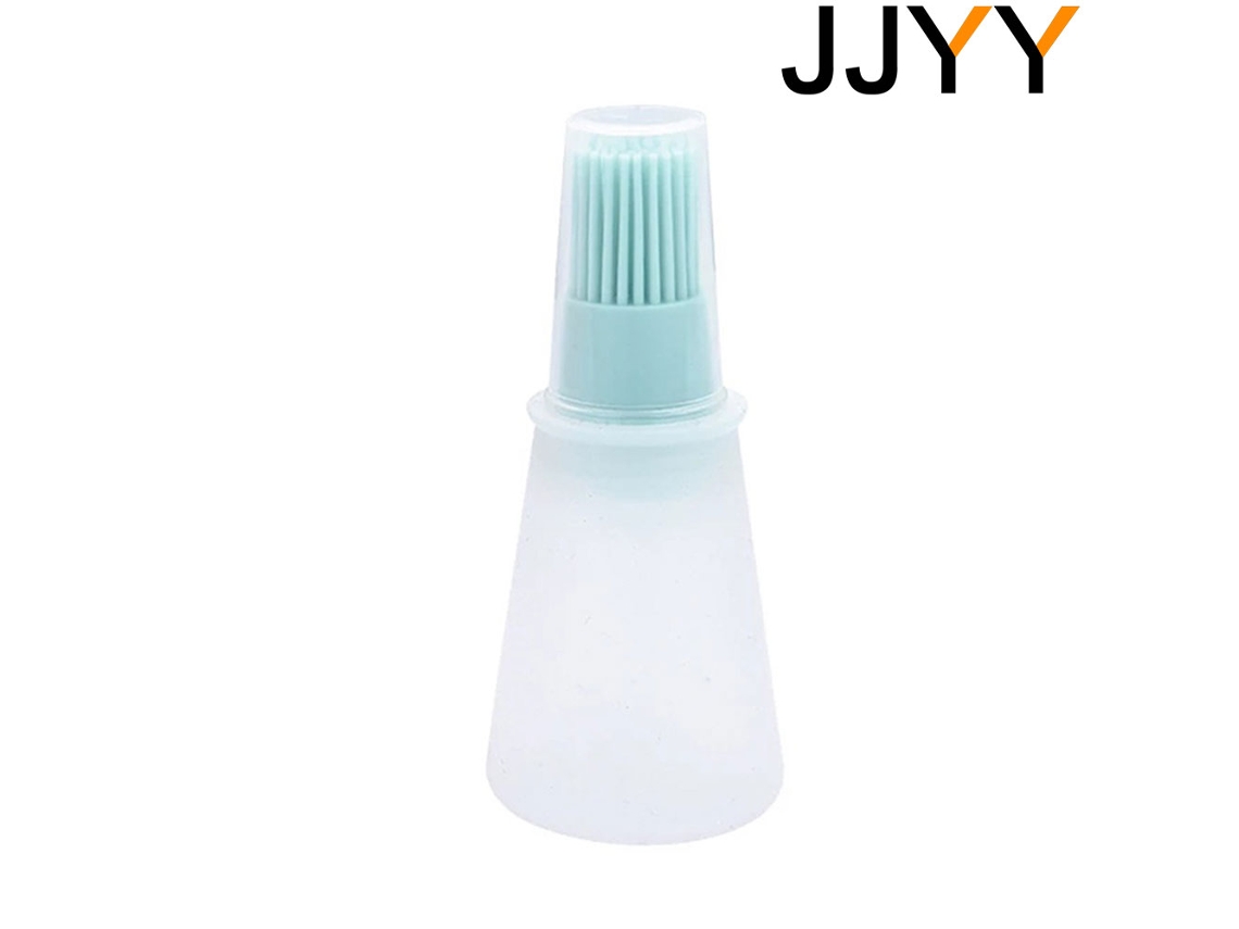 Nova Escova de Silicone de Qualidade Alimentar para Controle de Óleo no Churrasco, Resistente a Altas Temperaturas, com Tampa. MDUG (verde)