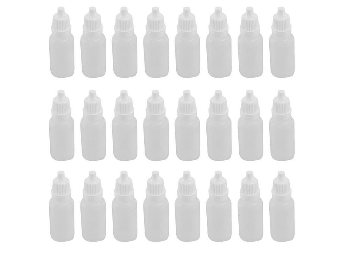 100pcs Frascos de Gota de Plástico Vazios 15ml Recheáveis com Pipeta para Líquidos Oculares