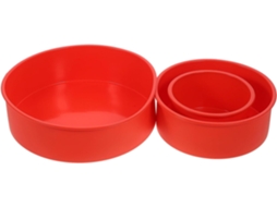 Conjunto De 3 Formas Redondas De Silicone Reutilizáveis Para Bolos