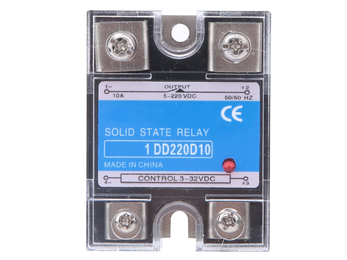 Relé De Estado Sólido Dc Dc Ssr Entrada 3-32vdc Carga 5-220vdc Controle 10a
