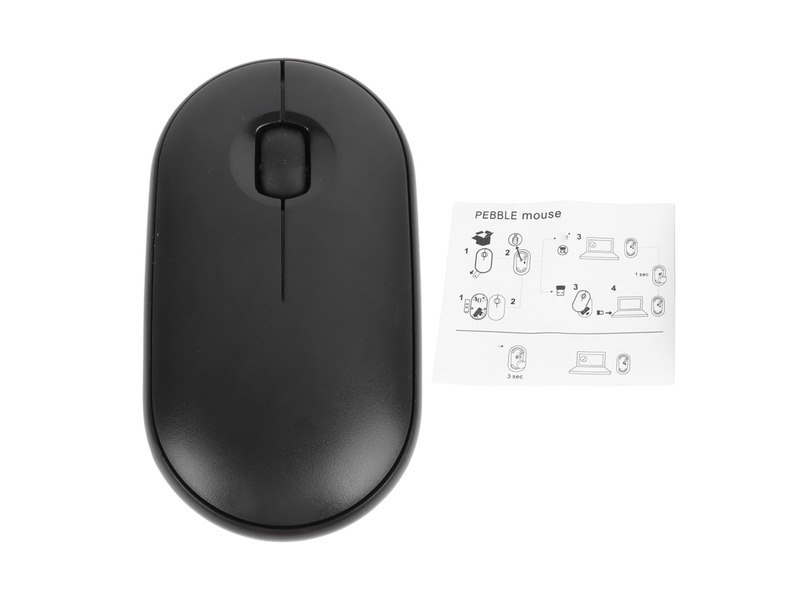 Aetheria mouse Sem Fio Bt Ou Usb Receptor Clique Silencioso Slim Leve Estilo Simples para Escritório Família Escola Preto