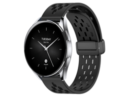 Bracelete de Smartwatch para Xiaomi Watch S2 42mm 22mm de silicone com fecho magnético dobrável (preta)