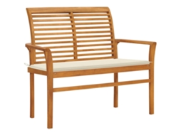 Banco de jardim VIDAXL Creme Teca