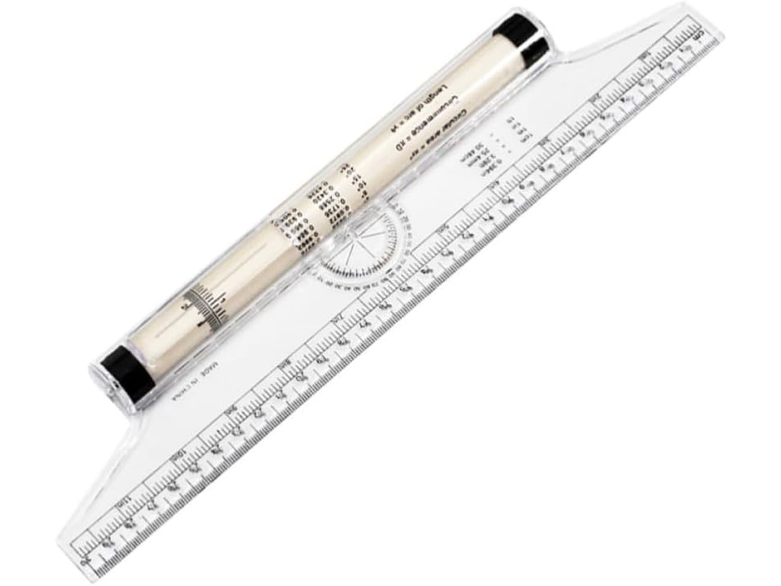 Régua Rolo de 30 cm para desenho e medição de ângulos, régua de plástico, ideal para uso escolar, não para mesa e