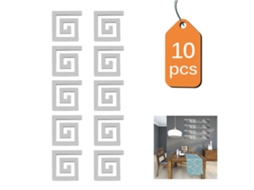 Laxiscreed Conjunto De 10 Adesivos De Espelho Para Parede, 4,5cm, Decorativos E Resistentes Ao Calor