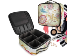 Nécessaire de Maquiagem com Estampa Floral Abstrata S/MARCA
