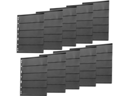 Healifty 10 Feuilles Mobiles Noires Para Classeur De Timbres En Pet Réutilisables - Format Standard 9 Trous