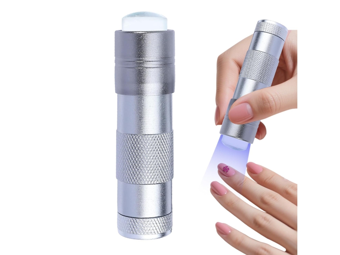 Lâmpada Uv Para Unhas, Lâmpada Portátil Com Cabeça De Carimbo Francês, Secagem Rápida Para Esmalte Em Gel E Manicure Faça Você Mesma