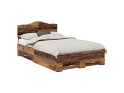 Estrutura da Cama com Cabeceira Madeira Antiga 120x190 cm MAISON EXCLUSIVE