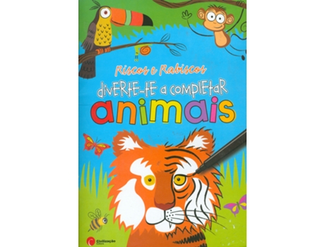 Livros Riscos e Rabiscos - diverte-te a completar animais