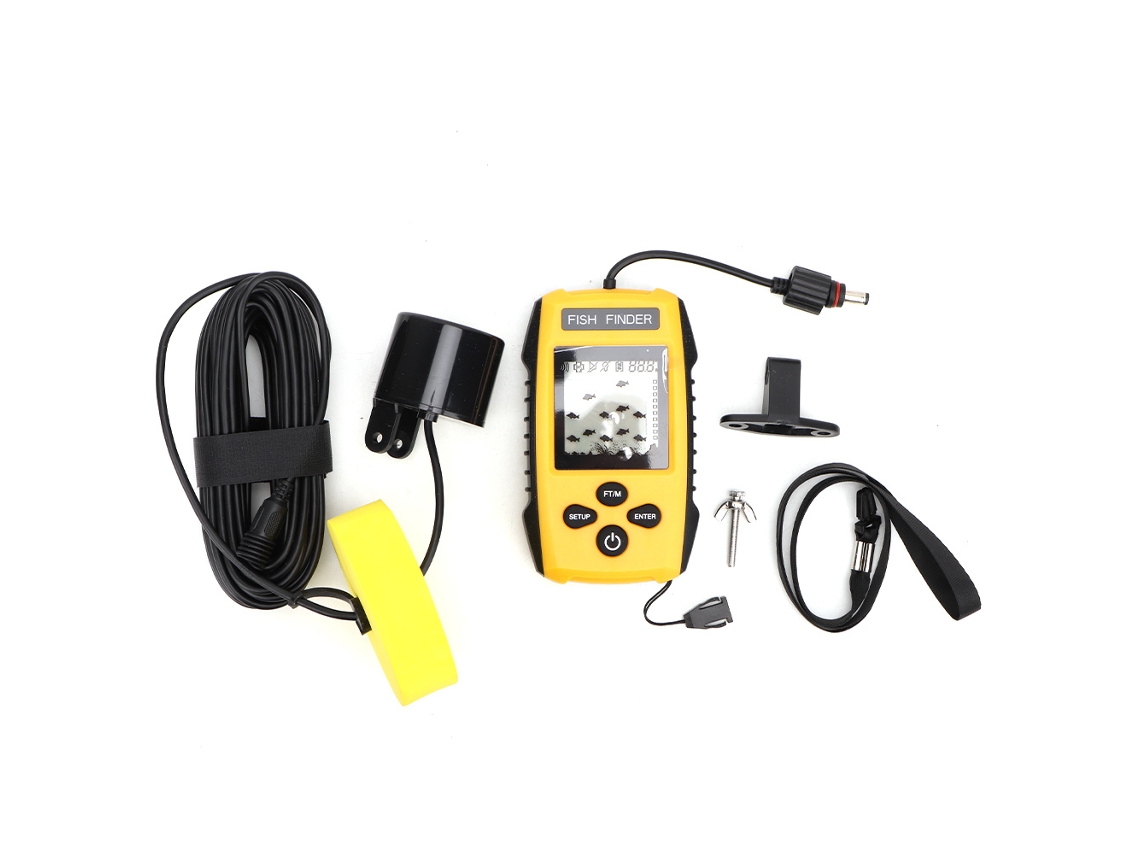Rastreador de Peixes Portátil Tl88 com Tela Lcd e Sensor Sonar, Detecta Profundidade e Localização de Peixes