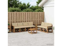 Vidaxl Conjunto De Sofás Para Exterior 8 Pcs Natural E Bege