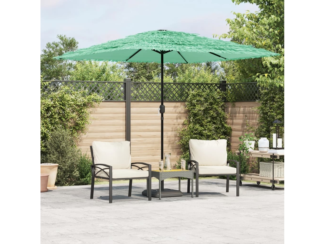 Vidaxl Guarda-sol De Jardim Com Poste De Aço 248x248x248 Cm Verde
