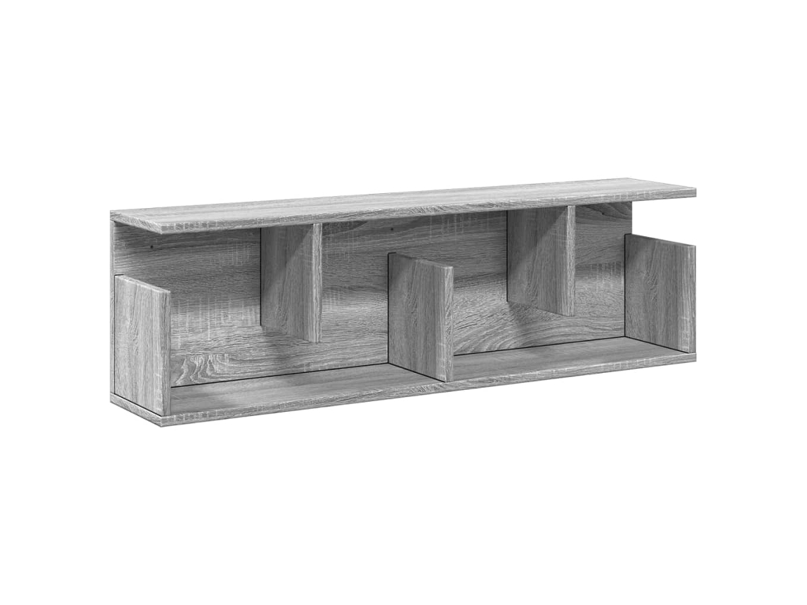 Wall Cabinet, Wall Cabinets Vidaxl Cinzeto Madeira Processada (100 X 20 X 30 Cm)